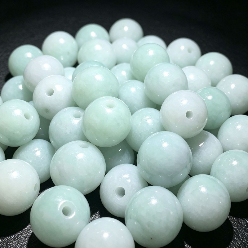 10개입 천연 옥 에메랄드 13mm 원형 비즈, DIY - Earrings 리뷰 및 가격