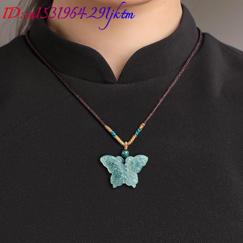천연 버마산 경옥 나비 펜던트 목걸이 고급 액세서리 원 - Necklaces 리뷰 및 가격