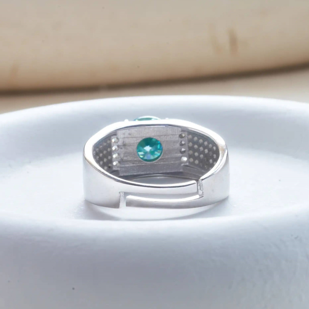남성용 천연 블루 컬러 모이사나이트 반지, 100% 9 - Moissanite Engagement Ring 1 Carat 리뷰 및 가격
