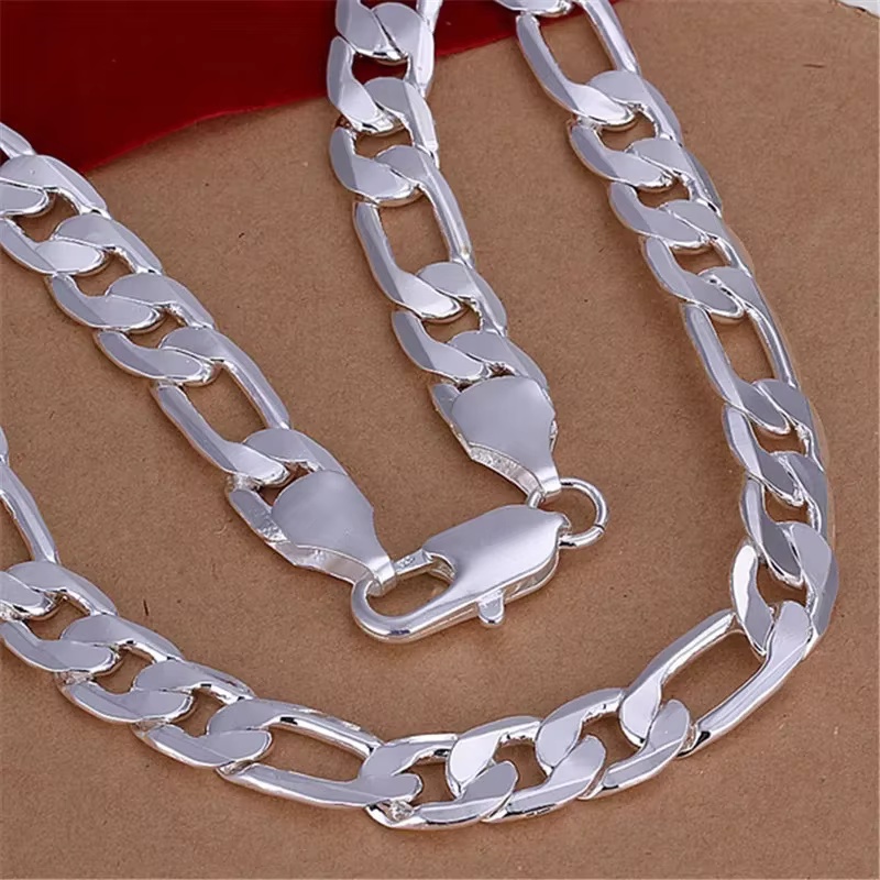 남성용 925 스털링 실버 목걸이, 클래식한 12mm  - Cuban Link Chain 12Mm 리뷰 및 가격