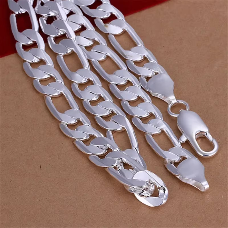 남성용 925 스털링 실버 목걸이, 클래식한 12mm  - Cuban Link Chain 12Mm 리뷰 및 가격