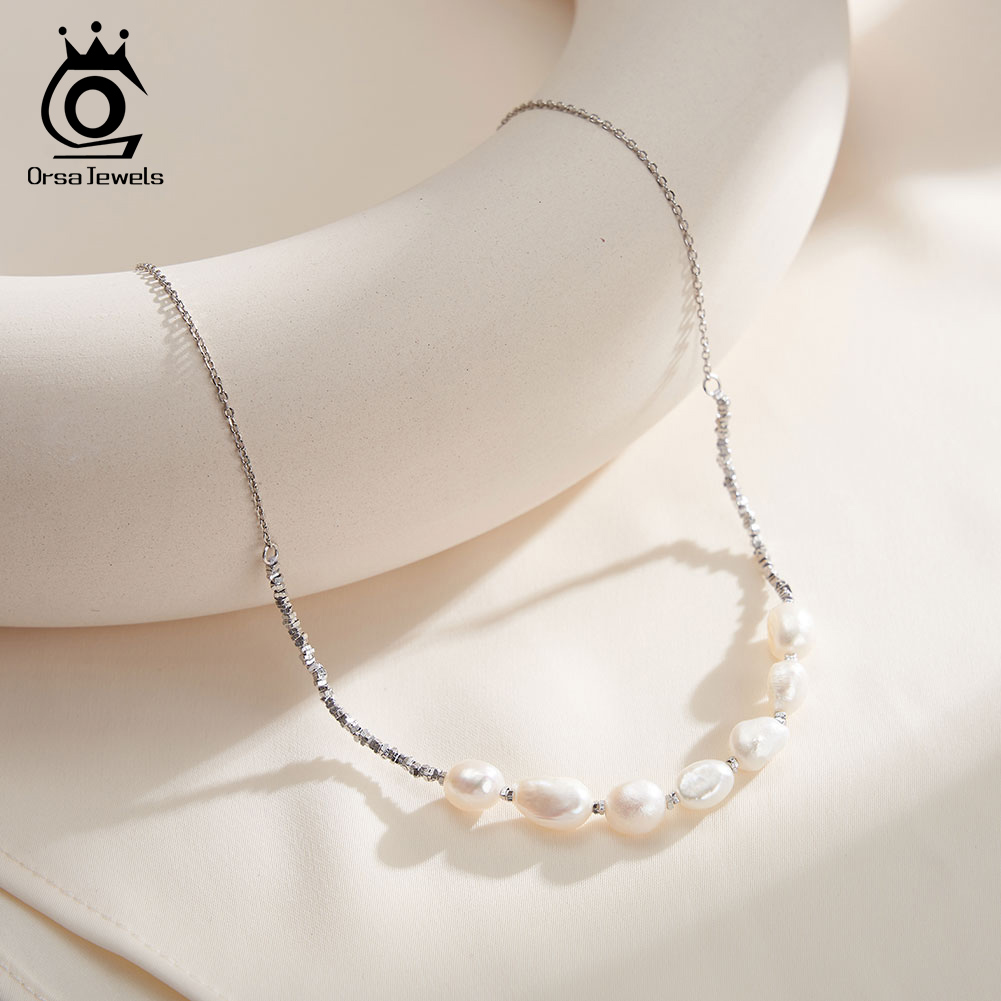 ORSA JEWELS 빈티지 925 스털링 실버 너겟  - Pearl Choker Necklace Vintage 리뷰 및 가격