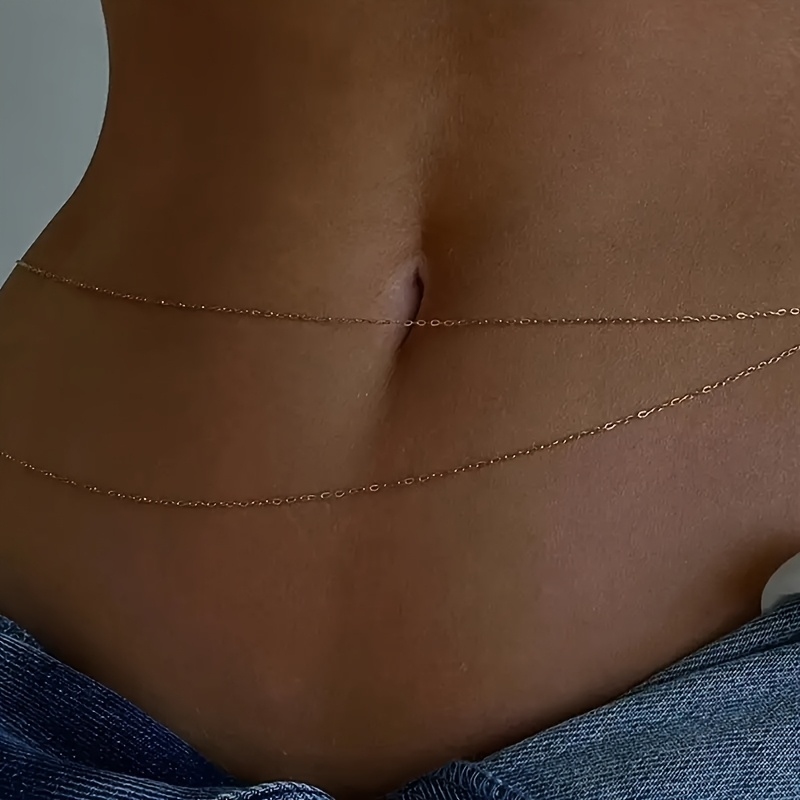 1중층 금속 허리 체인 벨트 - 여성용 패셔너블하고 섹 - Body Jewelry 리뷰 및 가격