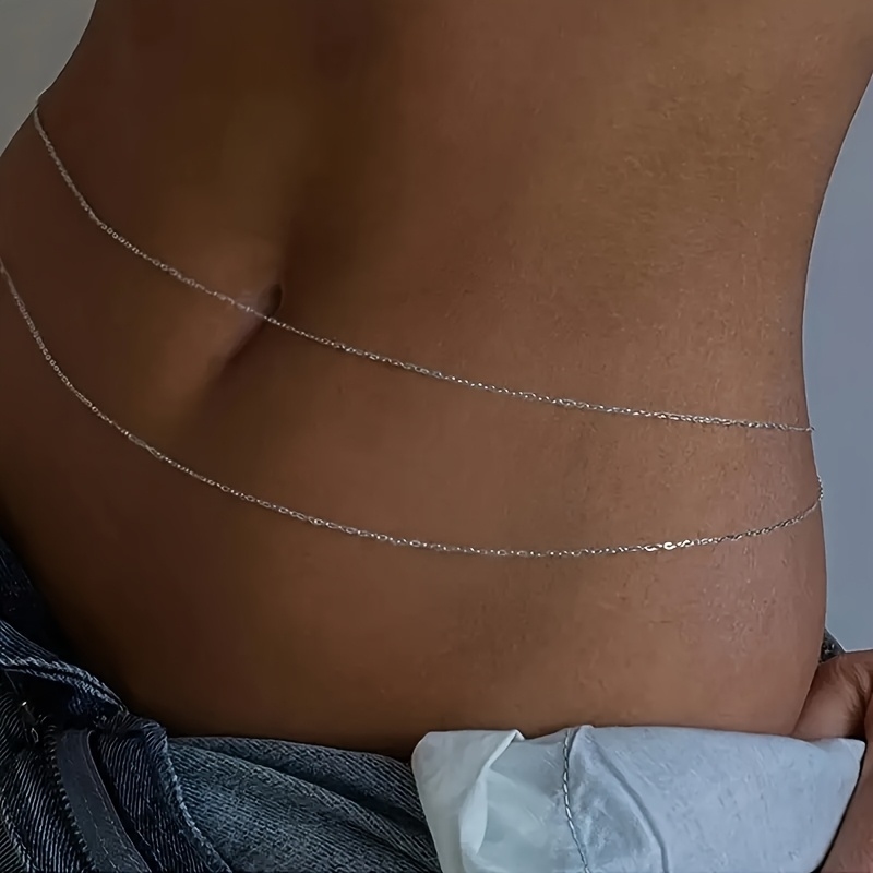 1중층 금속 허리 체인 벨트 - 여성용 패셔너블하고 섹 - Body Jewelry 리뷰 및 가격